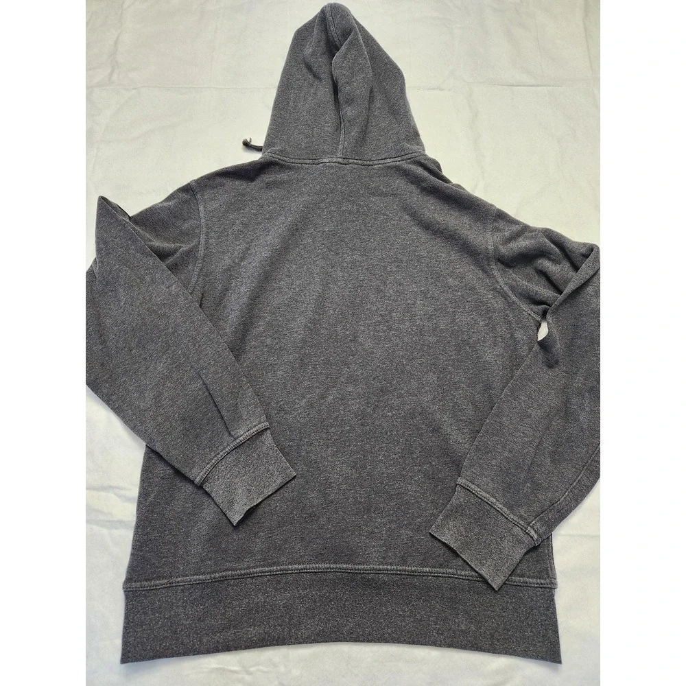 The‎ North Face Hoodie Mens Small Gray USA Flag Logo Graphic Fleece Pullover